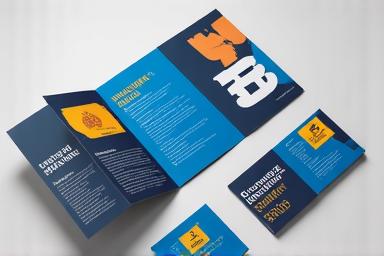Brochures, flyers, and trade show banners with the same brand identity, ensuring consistent marketing collateral.