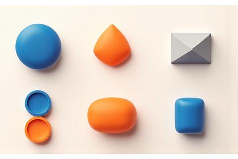 Various geometric and organic shapes with descriptive text explaining their psychological associations: circles for unity, triangles for strength, squares for stability.