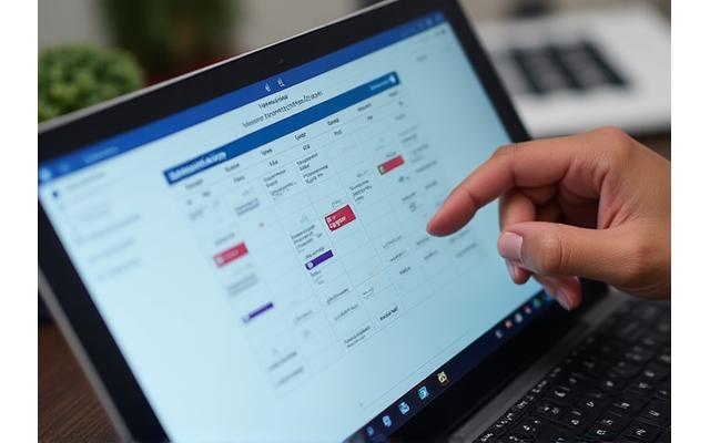 Online calendar interface showing available consultation slots