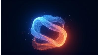 An abstract, fluid animation of a stylized brand logo resolving into its final form, demonstrating dynamic brand identity motion.