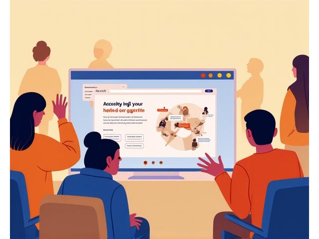 Illustration of diverse individuals interacting with a universally designed website, symbolizing inclusive access for all abilities.