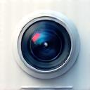 Icon representing optimized images with a compressor and an image file.