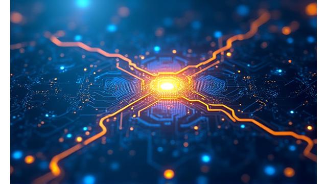 Abstract depiction of data flow and energy efficiency in web optimization.