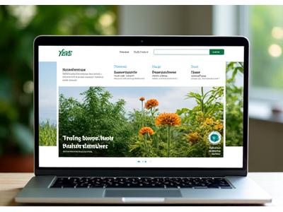 Website screenshot for Evergreen Gardens Nursery, showcasing a green, nature-themed design.
