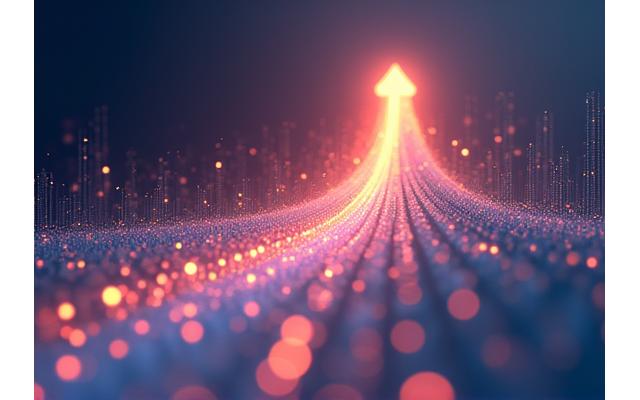 Abstract image of a growing graph or network symbolizing scalability