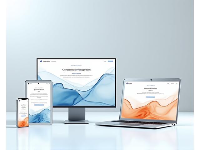 Interactive mockups of a single website design displayed perfectly across a desktop monitor, laptop, tablet, and smartphone